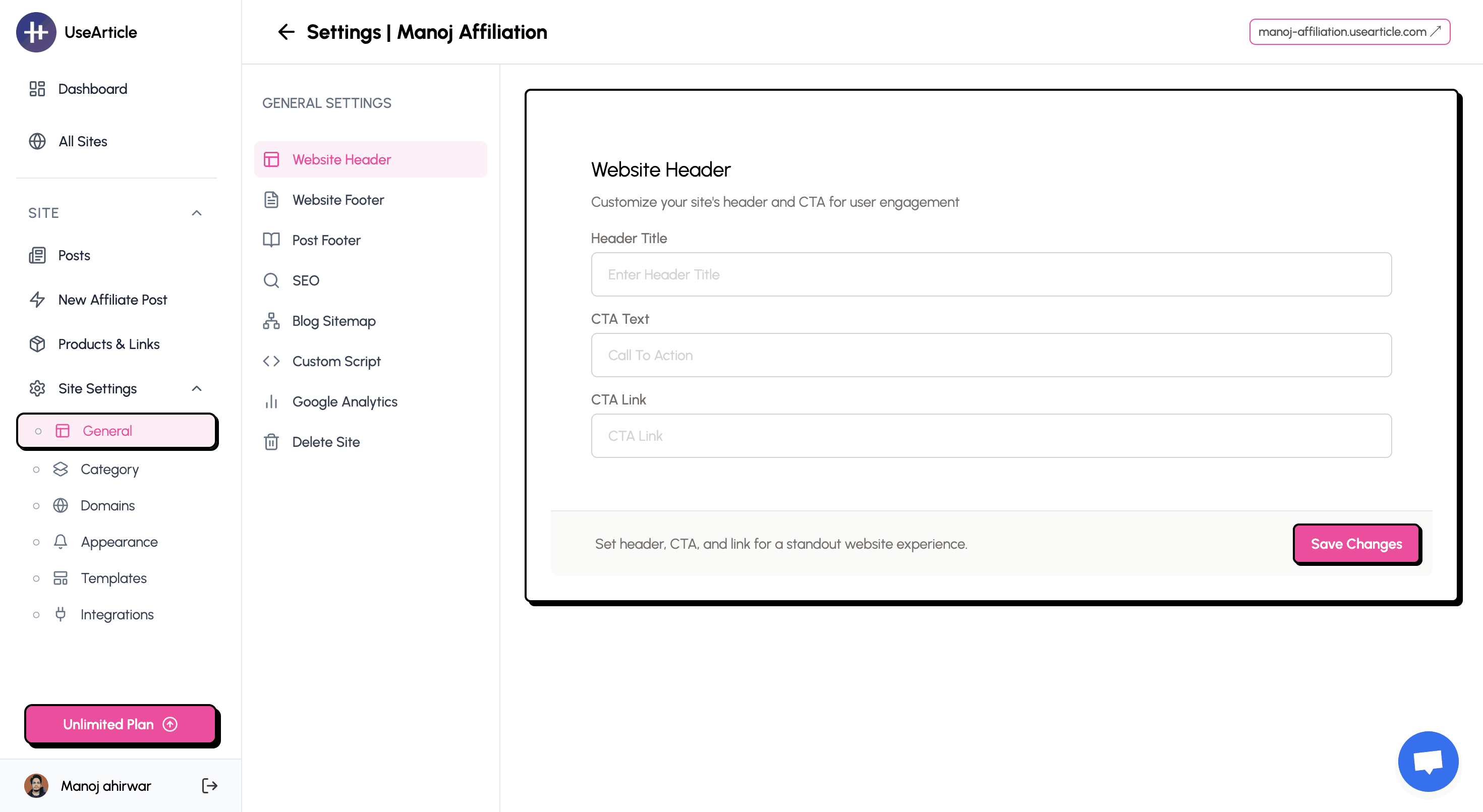 Affiliate SEO Dashboard